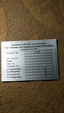 Typenschild Traktor