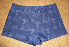 Retro - Badehose, Badeshort, Bademode, blau gemustert, Crane, Größe 6