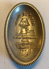 alte Reklame Werbung Titan Nähmaschine Gustav Winselmann Altenburg Aschenbecher