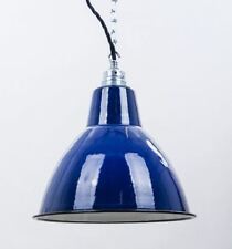 Fabriklampe 25cm blau Emaille