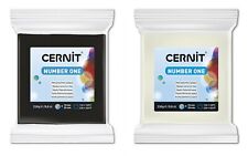 Cernit Modelliermasse Polymer Clay Number one weiß/schwarz 250g SERAJOSY