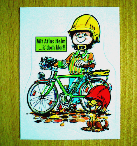 Aufkleber fahrrad mit atlas - fahrrad,