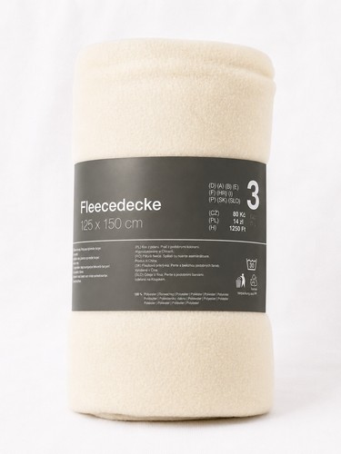 Fleecedecke creme 125x150 - creme,