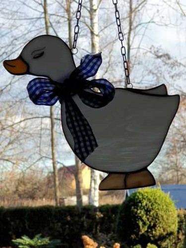 Fensterbild tiffany ente mit - tiffany,