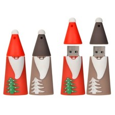 USB Stick 64GB Weihnachtsmann | Lustiger Cartoon Speicher | Geschenk Kinder