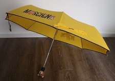 Moschino Regenschirm Teddybär gelb LUXUS Neu Top "Knirps" High-Fashion 