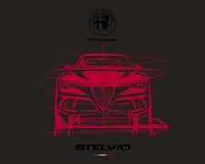 ALFA ROMEO STELVIO  110th  ANNIVERSARY HOCHGLANZ PROSPEKT BUCH  SEHR EDEL