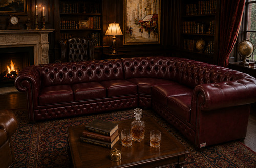 Chesterfield garnitur ecke 290 - chesterfield,