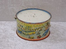 DDR Design Spielzeug Trommel Pappe Blech Autos etc. - Vintage um 1950/60 