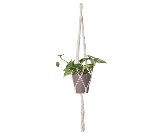 Makramee blumenampel fach - blumenampel, 1-fach