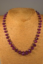 Rubin Tropfen Lot 170,00ct.! Kette Collier Edelstein Schmuck Halskette Heilstein