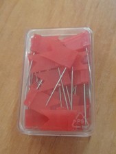 33 rote Landkartennadeln Fähnchen Pinwand