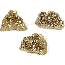 Pyrit Kristall Heilsteine Chakra Energie Dekoration Geschenk 2 Stück