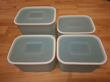 4x Tupperware - Frischhalteboxen - Quadro - 3x 1,3 L & 1x 2,1 L - Set - sehr gut