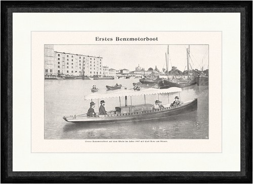 Erstes benzmotorboot 1887 carl - 1887,