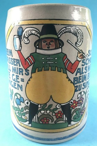 Jugendstil liter bierkrug - ½,