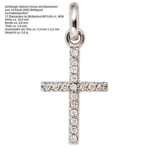 Kreuz anhänger echt gold - echt,