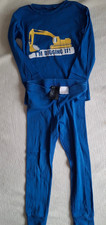 98/104 Schlafanzug Junge hausanzug mit Bagger drauf H&M Baumwolle