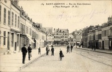 Ak Saint Quentin Aisne, Rue