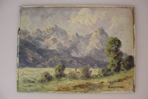 ölgemälde berglandschaft - ,