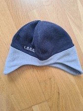 Kinder H&M Jungen Mädchen Gr. 104 110 116 Mütze Fleece Ohrenwärmer blau grau