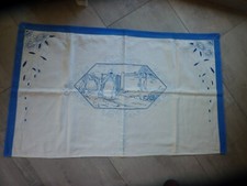 Alte Handarbeit Kreuzstich Leinen Wandbehang