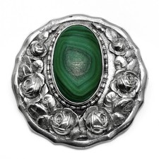 JUGENDSTIL SILBER MALACHIT