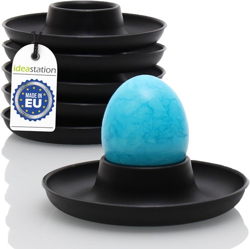 Eierbecher schwarz aus plastik - aus,