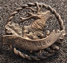 Gmunden Ehrennadel Österreich Salzkammergut Abzeichen Rehwild Anstecknadel