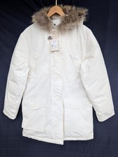 SOCCX Jacke Damen mit Kapuze und Fellkragen Gr. XL weiß Neu mit Etikett