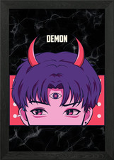 DEMON Anime Figur gerahmtes