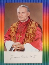 Kirche – Papst Johannes Paul II † 2014, Autogrammkarte (Unterschrift gedruckt)