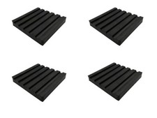 Gummiblock Gummi 150x150x20mm Gummiklotz geriffelt Gummiunterlage 4 Stück