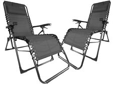 Sonnenliege Gartenstuhl Strandliege Relax 2er Set Liegestuhl anthrazit faltbar
