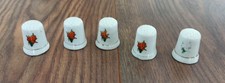 5x Fingerhut Nostalgie Porzellan Retro Dekoration f. Setzkasten Set Floral