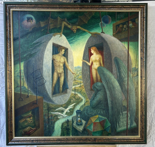 Original ölgemälde adam - „adam, &