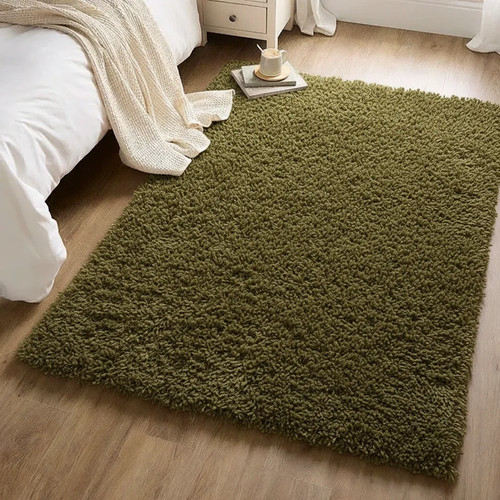 Olivgrün shaggy teppich - shaggy, weich