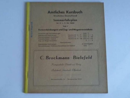 Amtliches kursbuch westliches - amtliches,