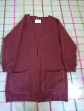 ZARA kids - lange Strickjacke - Gr. 140 - bordeaux-rot