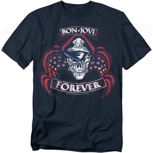 Bon jovi forever skull shirt - forever, t-shirt