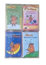 4x MC Kassetten "Mit der Maus" (u.a. Abenteuer-Lieder)