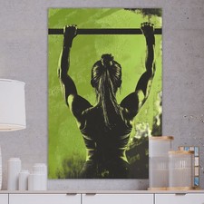 Fitness Leinwand Bild Gym