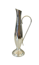 Vintage Mid-Century Modern Vase Blumenvase klein silber Elegante Tischdeko