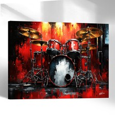 Leinwand Bild Schlagzeug Musik