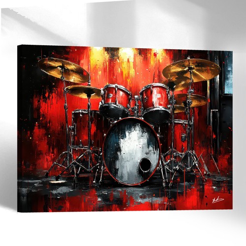 Leinwand bild schlagzeug musik - schlagzeug,