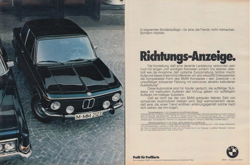 Bmw 1802 2002 - 1802-2002, reklame