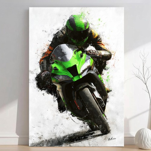 Leinwand bild motorrad - leinwand,