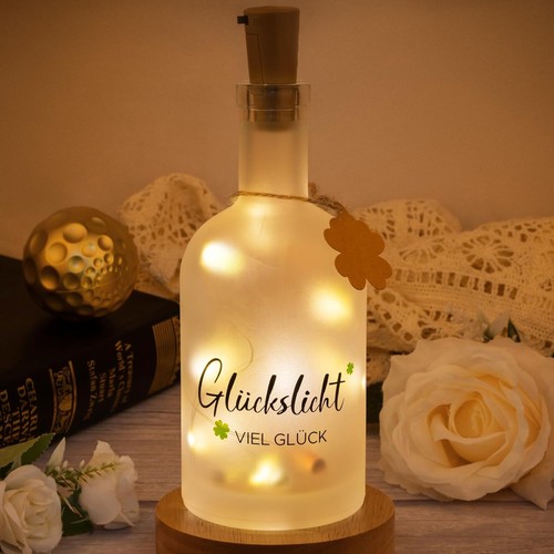 Led flaschenlicht mit spruch - flaschenlicht,