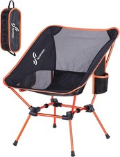 Sportneer Campingstuhl orange mit Taschen