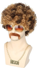 3er Pack Herren Perücke 70er